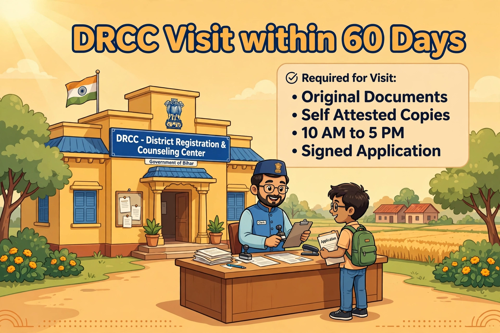 bihar berojgari bhatta DRCC visit 60 din ka niyam