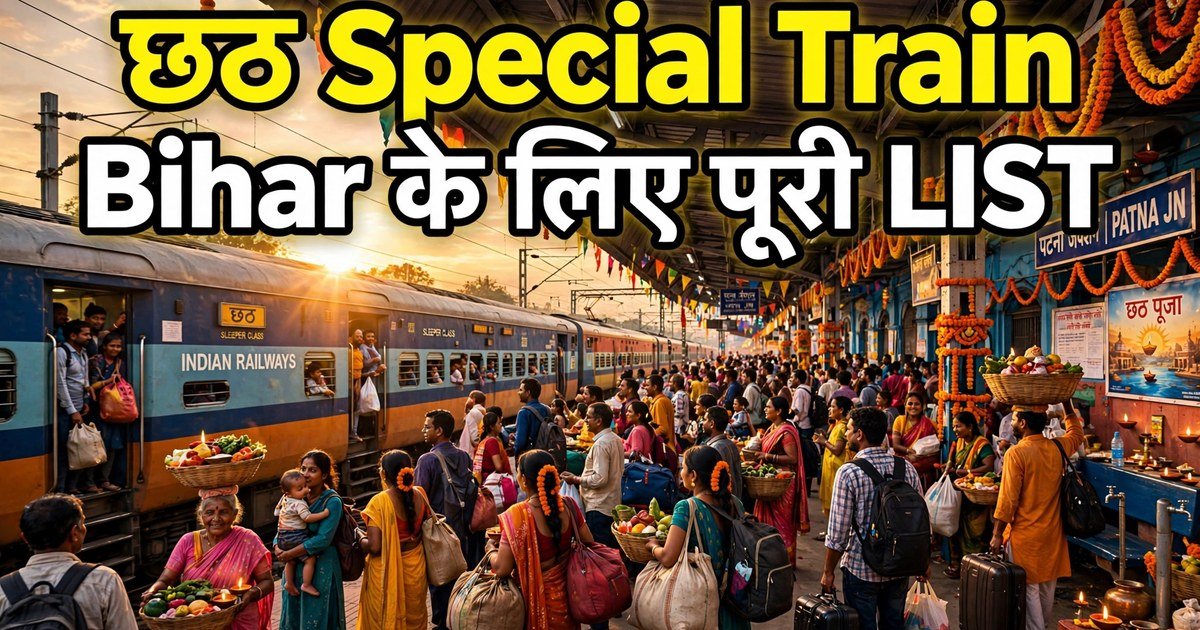 Chhath Special Trains 2026: Delhi, Mumbai, Punjab, Kerala Se Bihar, Puri Train List Aur Booking