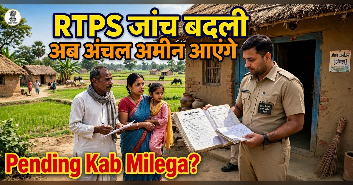 Bihar RTPS Verification 2026: अब अंचल अमीन करेंगे जांच, Pending प्रमाण पत्र कब मिलेगा?