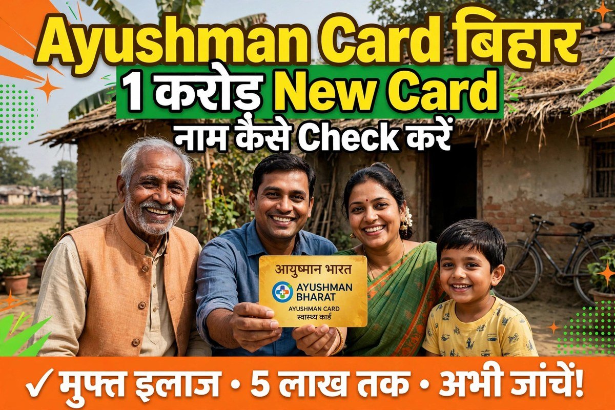 Ayushman Card Bihar 2026: 1 करोड़ New Card, List में नाम कैसे Check करें