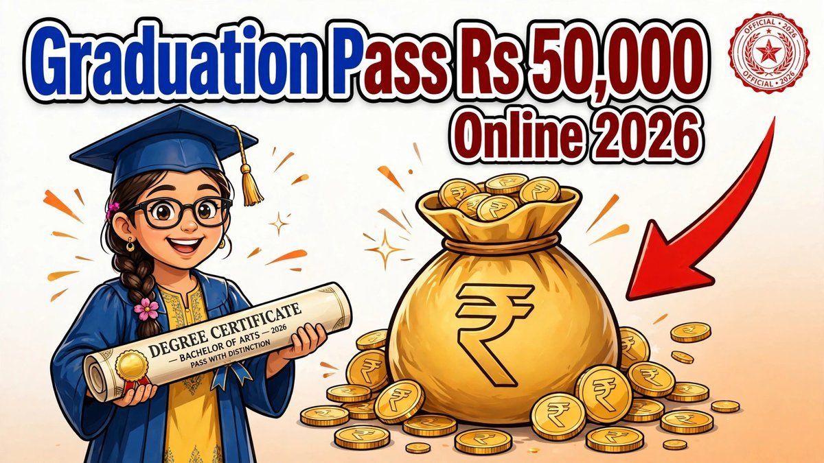 Graduation Pass ₹50,000 Online 2026: कब से शुरू होगा आवेदन, कौन से दस्तावेज़ तैयार रखें