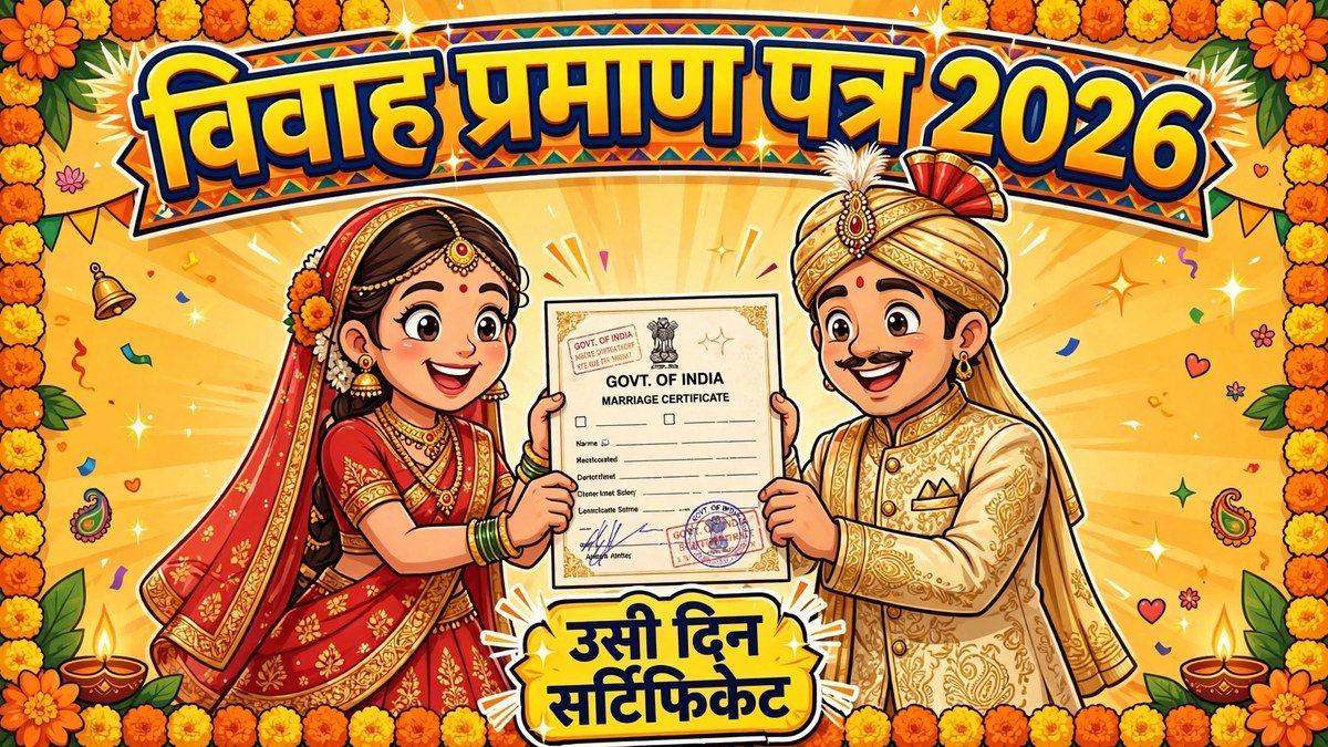 बिहार विवाह प्रमाण पत्र 2026: ई-रजिस्ट्रेशन नया नियम, अब घर बैठे उसी दिन सर्टिफिकेट कैसे बनवाएं