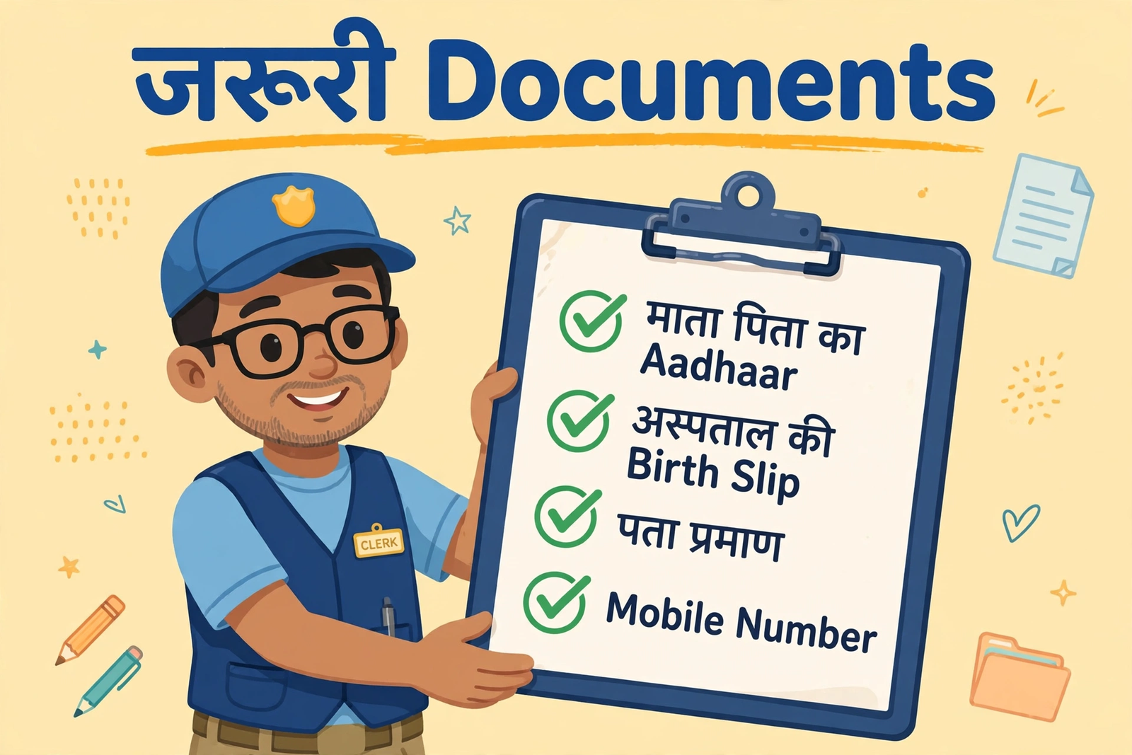 janm praman patra ke liye zaroori documents ki suchi bihar