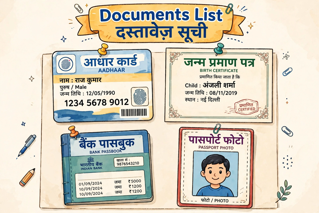 kanya utthan yojana documents list hindi