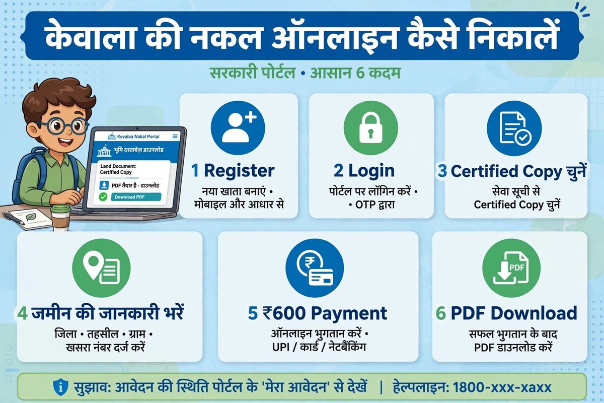 registry office se kewala ki nakal offline kaise le bihar