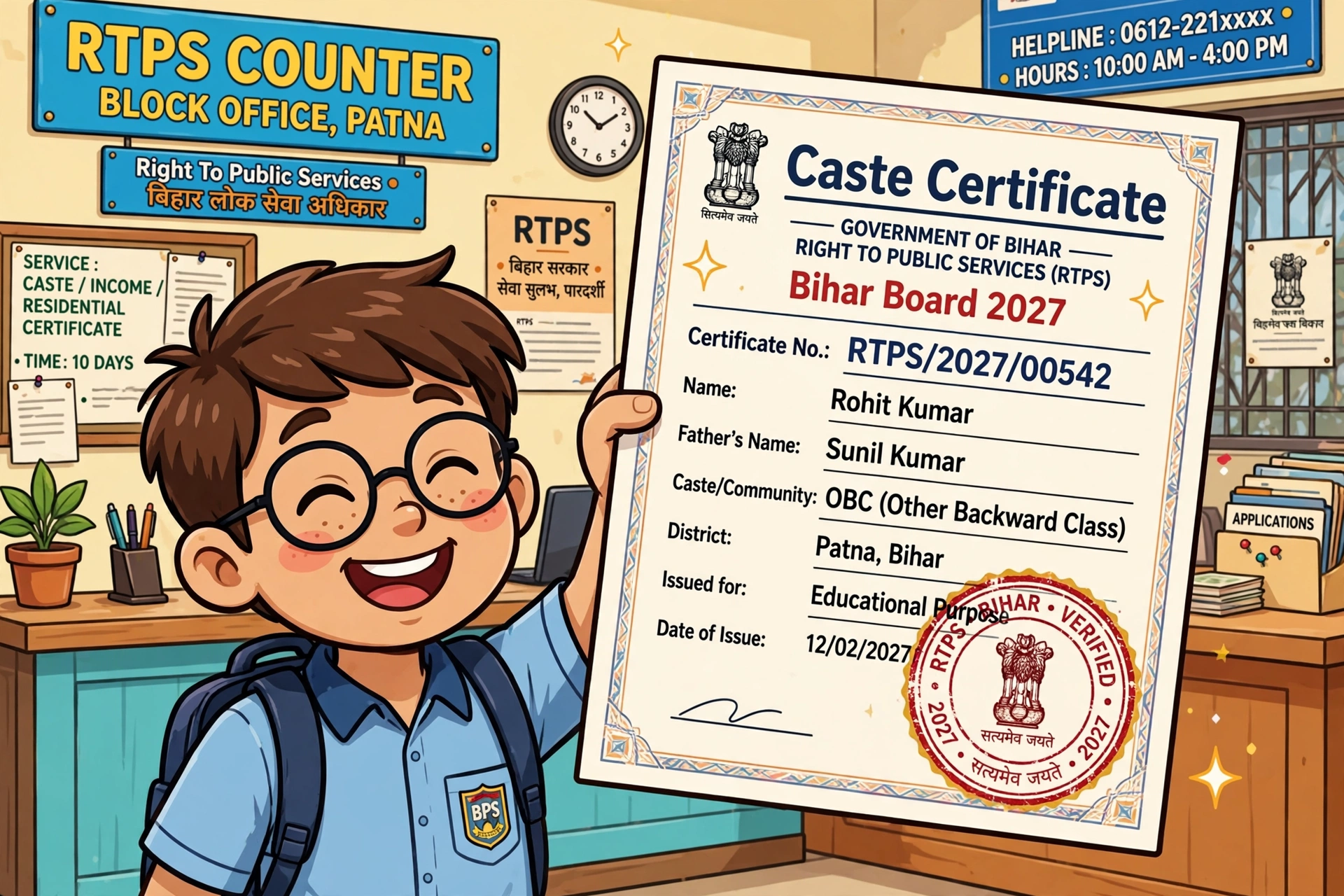 Caste Certificate Bihar Board 2027
