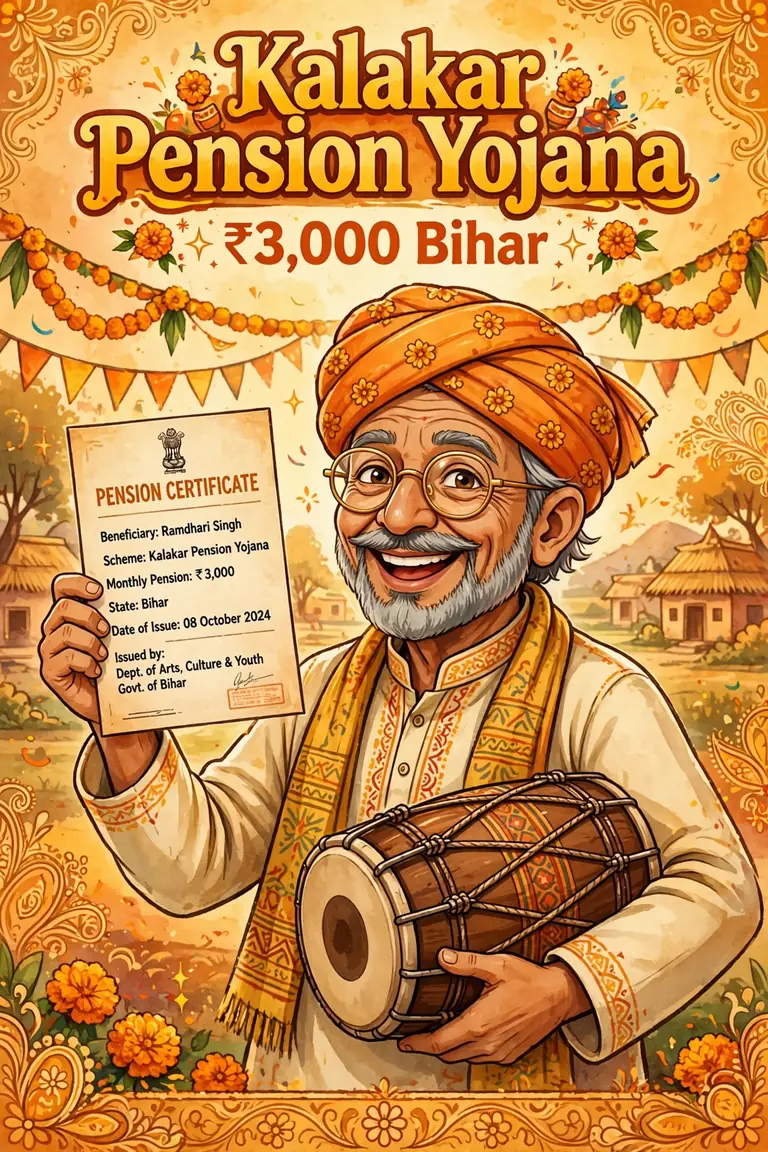 Mukhyamantri Kalakar Pension Yojana: ₹3,000/Month Kaun Le Sakta Hai, Apply Kaise Karein
