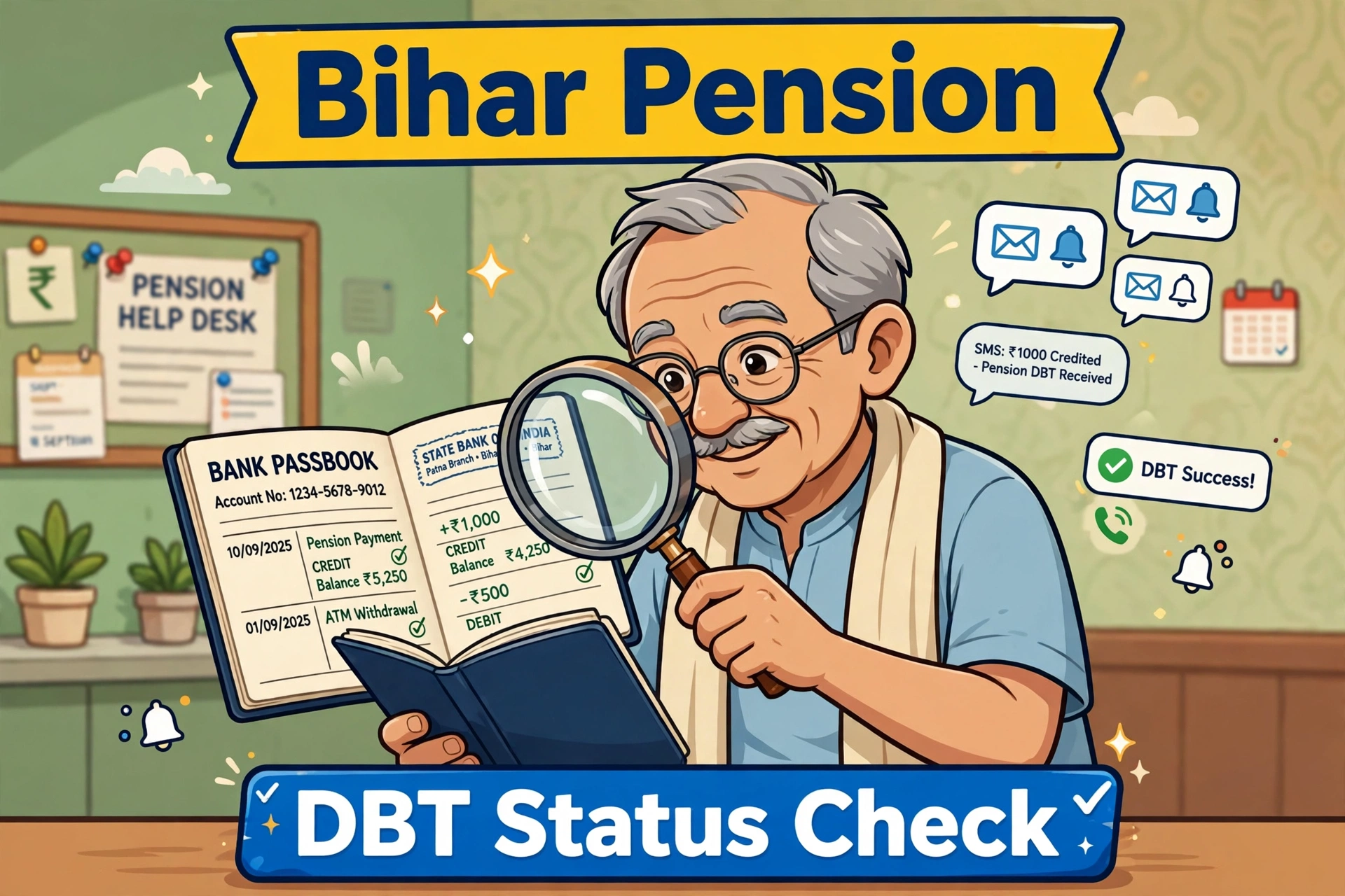 Bihar Pension DBT Status Check