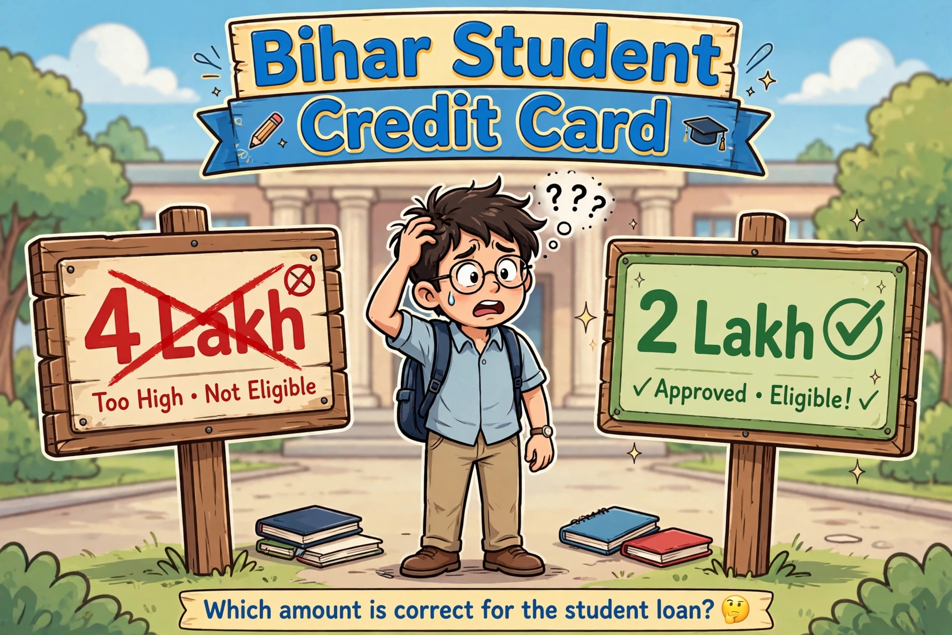 Student Credit Card 4 Lakh vs 2 Lakh Bihar