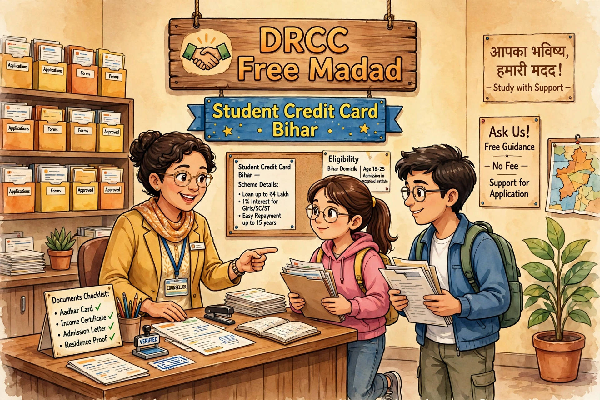 DRCC Free Madad Student Credit Card Bihar