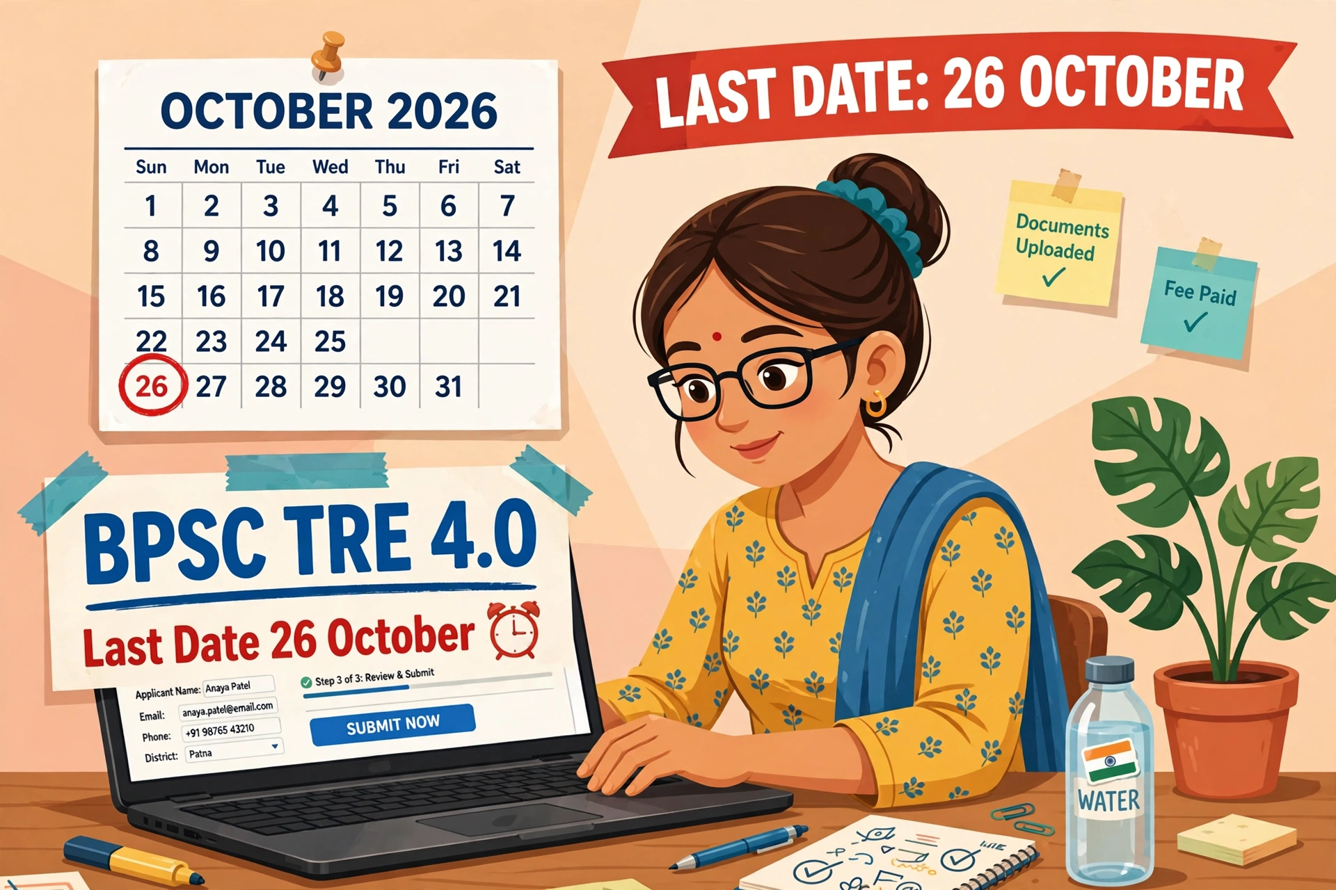 BPSC TRE 4.0 Last Date 26 October