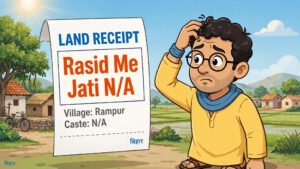 rasid me jati nahi likhi