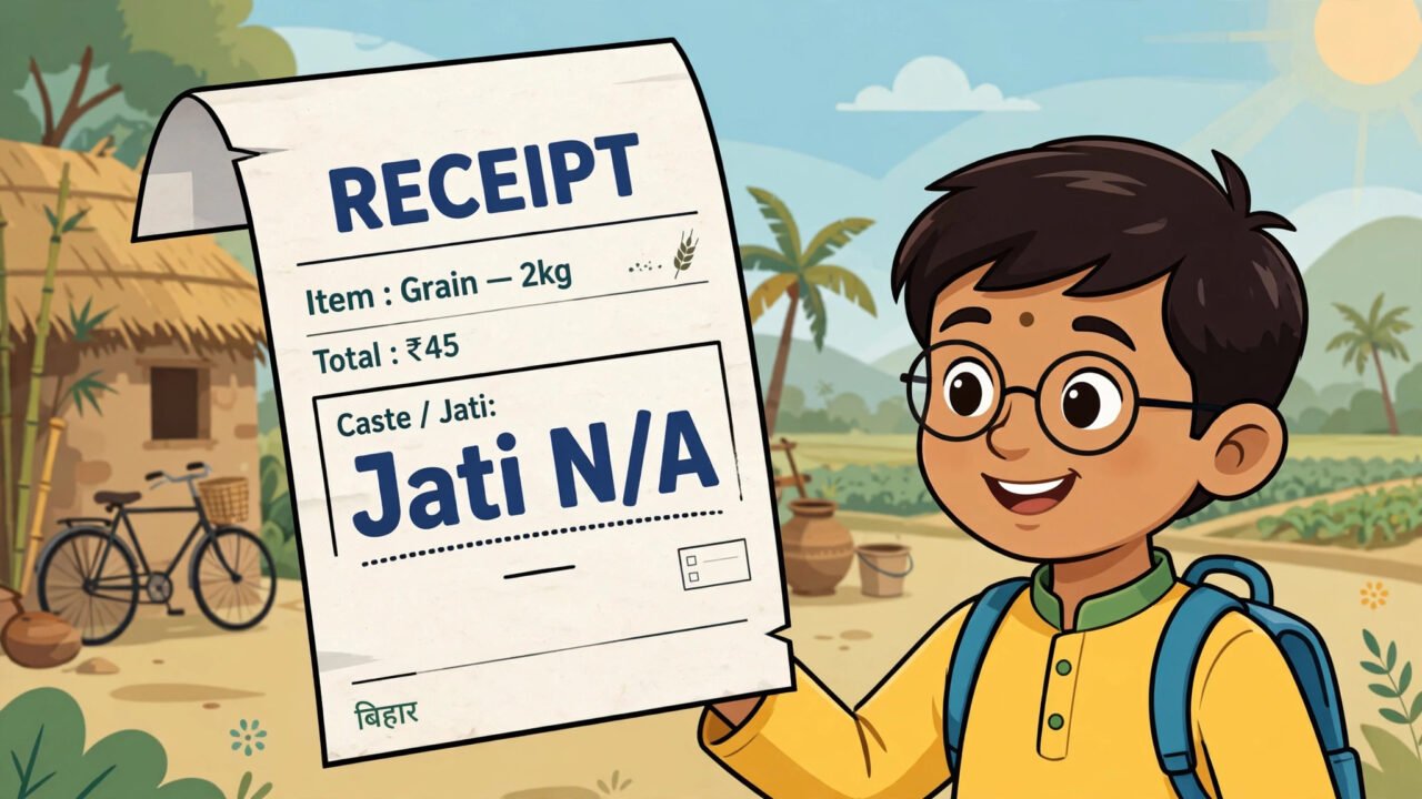 rasid me jati nahi likhi