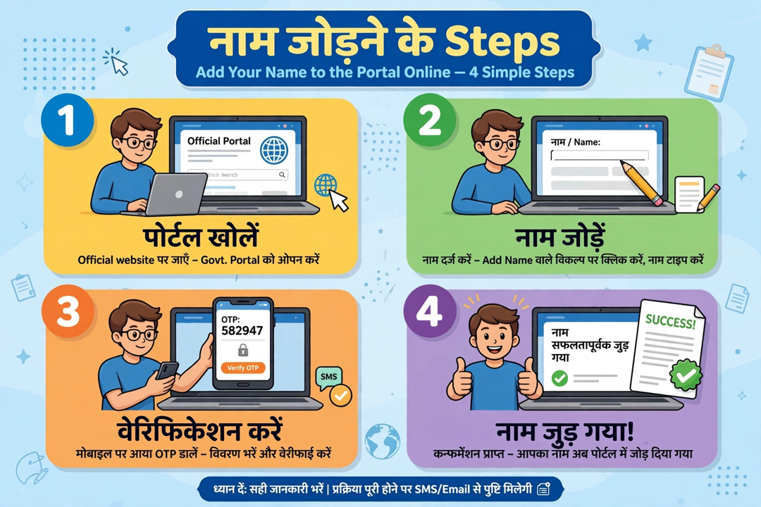 ration card naam jodne ke steps online hindi