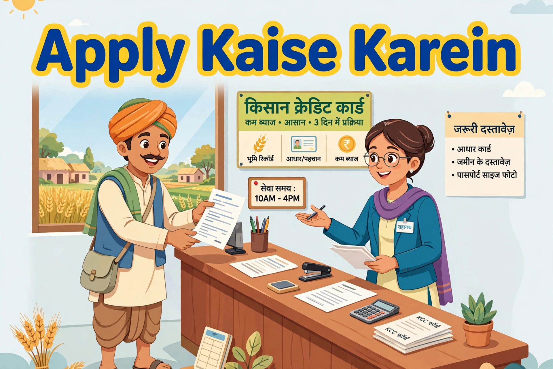किसान क्रेडिट कार्ड बिहार 2026: Rabi Season में 4% ब्याज पर Loan कैसे बनवाएं - दस्तावेज़ में खाता-खेसरा सबसे ज़रूरी।