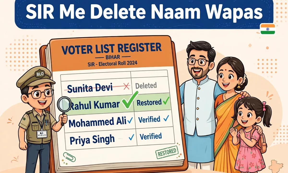 SIR में डिलीट नाम वापस जोड़ना, Form 6 प्रक्रिया